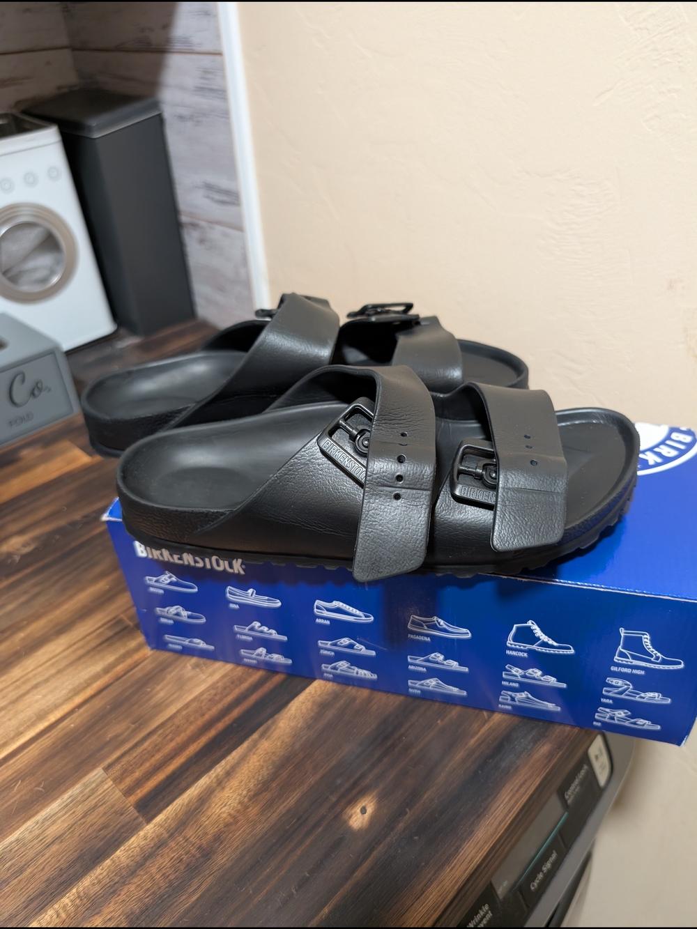 Unisex Birkenstock Arizona EVA Waterproof Sandals Black (Size 38) L-7 M-5 - Picture 12 of 16